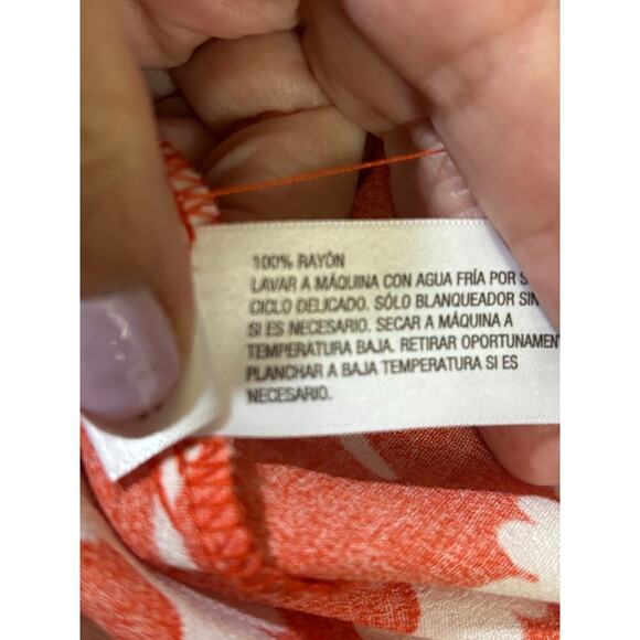 DVF for Target red/white floral maxidress, medium, colorful, bohemian, vacation - Picture 6 of 6